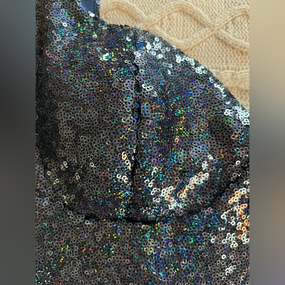 NWOT Brand new! B.Darlin Smoky Blue Sequin Party Dress Juniors 13/14 - Picture 6 of 15